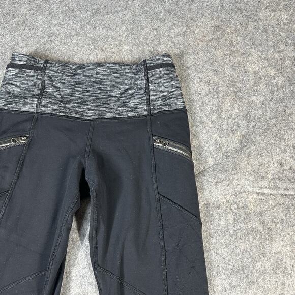 Lululemon Women's 4 Dramatic Static Toasty Tech Tights Black Gray - Picture 5 of 8